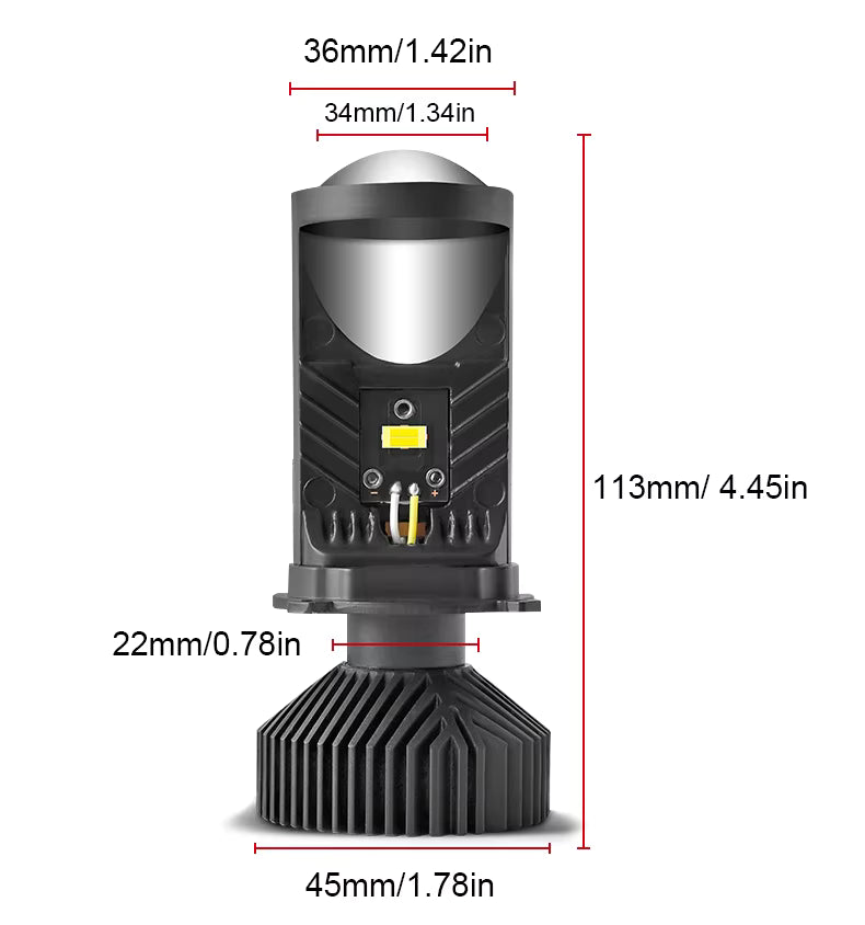 Pyra Cell 12V LED Motorcycle Headlight